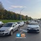 В Уфе иномарка «догнала» две попутные автомобили