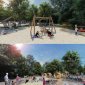 В парке Лесоводов Башкирии устанавливают новую детскую площадку из дерева