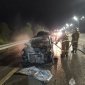 В Башкирии на трассе Уфа - Оренбург сгорел автомобиль