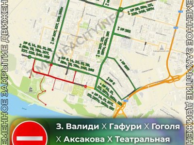Уфа разместила карту альтернативного движения автобусов