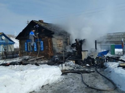 В Башкирии сгорел частный дом. Пострадавших нет