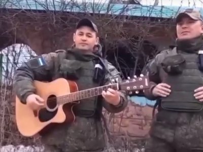 Мобилизованные бойцы из Сибая исполнили в зоне СВО песню на башкирском языке