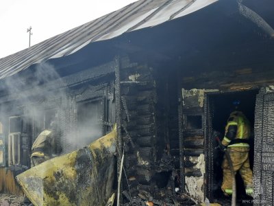Два жителя Башкирии сгорели при пожаре в бревенчатом доме