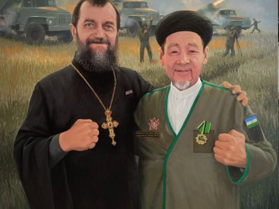 Александр Скорняков в своей картине показал духовников воинов СВО из Башкирии