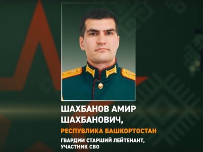 Военнослужащий из Башкирии Амир Шахбанов награжден орденом Мужества