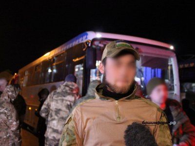 Мобилизованных из Башкирии из зоны СВО первыми встретили в Октябрьском