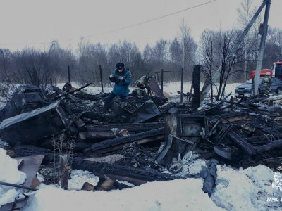В Башкирии при пожаре в садовом доме сгорели женщина и ее ребенок