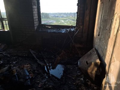В Башкирии пожар уничтожил квартиру