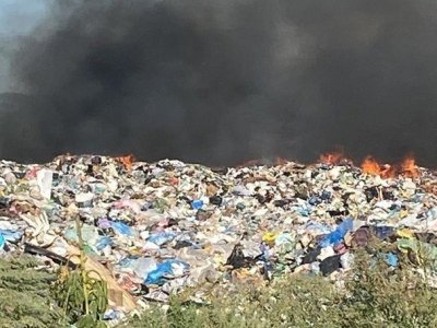 В Башкирии горит полигон ТБО