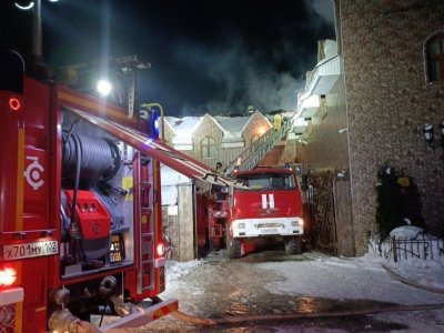 В Башкирии в здании ресторана произошел пожар