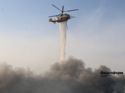 Пожар в Краснокамском районе потушен с помощью вертолета