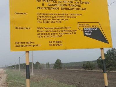 В Башкирии приступили к ремонту дороги до границы с Пермским краем