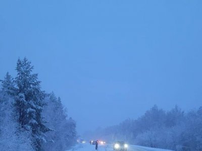 В Башкирии из-за снегопада на некоторых участках дорог возникли затруднения