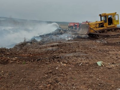 В Дюртюлинском районе обнаружено возгорание на несанкционированной свалке