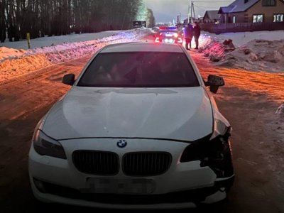 В уфимском Нагаево молодой водитель за рулем «БМВ» наехал на пешехода