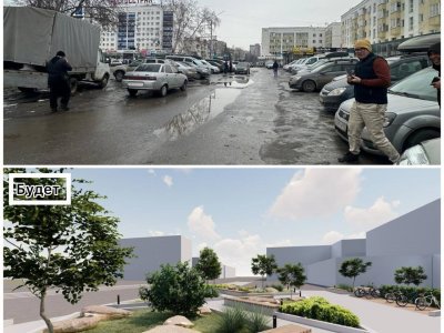 На месте стихийной парковки у Центрального рынка в Уфе появится новый сквер