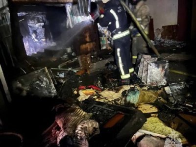 В Башкирии пожарные нашли в вагончике фрагменты тела сгоревшего мужчины