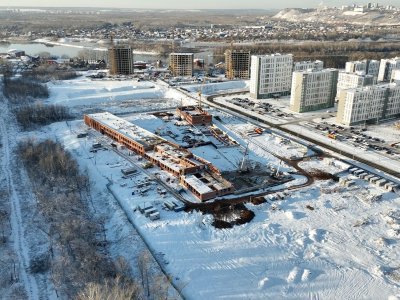 В Уфе в Кузнецовском Затоне строят крупнейшую школу Башкирии для 2200 учащихся