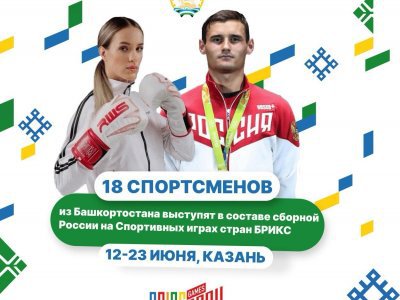 На Спортивных играх стран БРИКС за Россию выступят 18 спортсменов из Башкирии