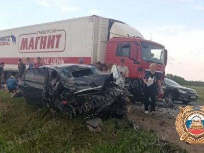 В Башкирии иномарка на встречной полосе влетела под фуру: погибла пассажирка
