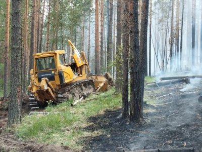 В Белорецком районе Башкирии тушат большой лесной пожар