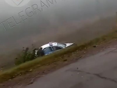 На трассе в Башкирии лоб в лоб столкнулись патрульный автомобиль и «Лада Калина»