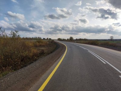 В Башкирии завершили ремонт «фонящей» дороги Курасково — Нурлино