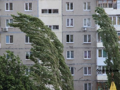 МЧС по Башкирии предупреждает о сильных порывах ветра