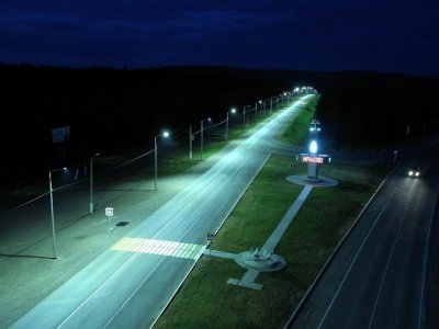 На межмуниципальных дорогах Башкирии продолжается строительство линий электроосвещения