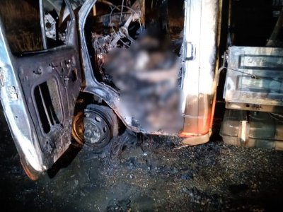 В Башкирии мужчина сгорел вместе с грузовиком