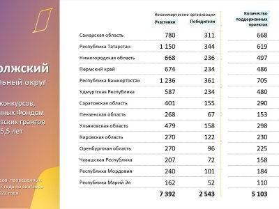 Башкирия вошла в Топ-5 регионов ПФО по активности в конкурсах президентских грантов