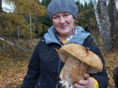 Жительница Башкирии нашла килограммовый боровик