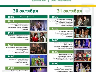 В Уфе на фестивале детских и молодежных театров «Театральная Уфа» покажут 12 спектаклей