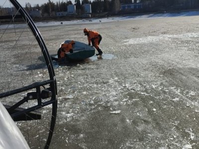 На Павловском водохранилище спасен провалившийся под лед человек