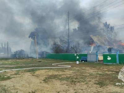 Крупный пожар в Башкирии: сгорели два дома и надворные постройки
