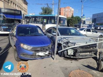 В Башкирии при столкновении двух автомобилей пострадал водитель