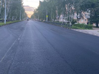 В Башкирии завершают асфальтирование улицы к больничному городку