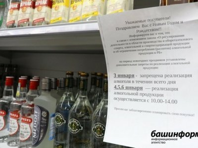 В минторге Башкирии рассказали, как будут продавать алкоголь в новогодние праздники в 2023 году