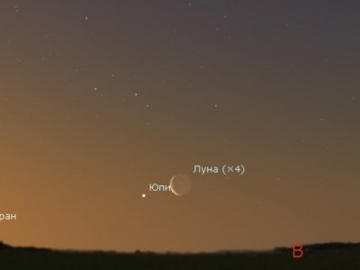 Жители Башкирии утром 14 июня смогут увидеть Юпитер рядом с Луной