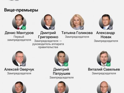 Госдума утвердила кандидатуры вице-премьеров правительства России