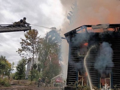В Уфе ликвидирован пожар на улице Пожарского