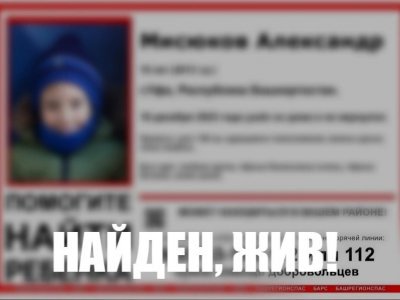 В Уфе завершились поиски 10-летнего Александра Мисюкова