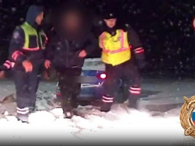 В Башкирии во время погони пьяный водитель снес светофор