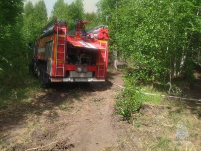 В Башкирии второй день продолжается тушение природного пожара на 6 га