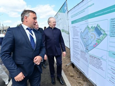 Премьер-министр Башкирии проверил ход строительства набережной реки Белой в Дюртюлях