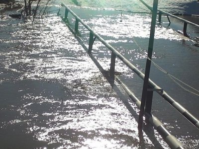 В Башкирии река Уршак вышла из берегов и затопила мост