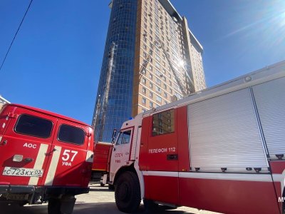 В Уфе на 24 этаже жилого дома пожар: огнеборцы выехали по повышенному рангу