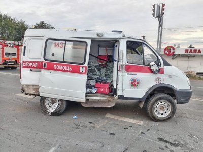 В Башкирии автомобиль скорой помощи стал участником ДТП