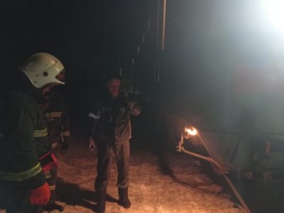 В Башкирии на станции Улу-Теляк загорелся локомотив