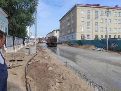 В Уфе ремонт улицы Октябрьской революции вошел в завершающую стадию